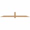 Ekena Millwork Eugene Smooth Timber Gable Bracket, Western Red Cedar, 84"W x 14"H x 1 1/2"D x 3 1/2"F, 4/12 Pitch GBW084X14X0204EUG00SWR - alternate 1